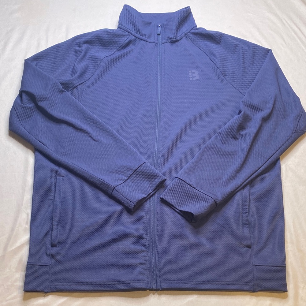 Bench Blue Textured Full Zip Performance Jacket. Size Large NWOT
